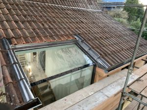 New roof and window with lead flashing installed by Bath Roofing Marchants
